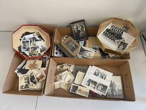 lot 9SP image: Extensive Collection of Vintage Photographs and Memorabilia in Various Boxes