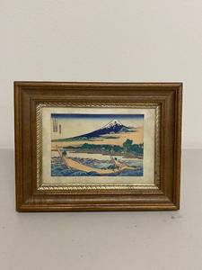 lot 13BC image: Framed Japanese Woodblock Print of Mount Fuji
