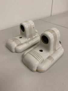 lot 15BC image: Vintage Paulding Porcelain Light Fixtures Pair - Classic Design, Antique Lighting