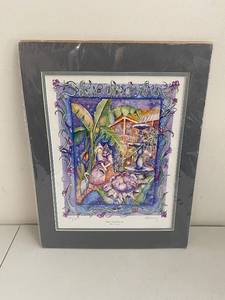 lot 15SP image: Limited Edition Mardi Gras Fountain New Orleans Art Print Signed