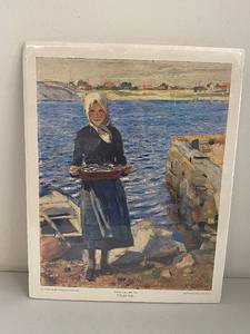 lot 19SP image: Vintage Dreyer Forlag Oslo Art Print Solskin Norway Reproduction
