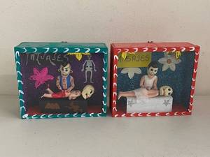lot 20SP image: Mexican Folk Art Shadow Boxes from Galera Indgena, Puerto Vallarta Tattoo & Massage