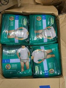 lot 32SP image: 12 Packs of Depend Fit-Flex Underwear for Men Large Size 17 Count Each