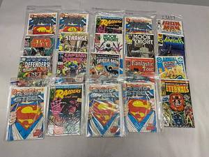 lot 11R image: Lot of Vintage Marvel and DC Comics Superman, Spiderman, Iron Man & More