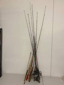 lot 15K image: Assorted Lot of Fishing Rods and Reels - Mixed Brands and Conditions