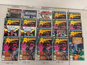 lot 20R image: Vintage Marvel and DC Comic Book Collection Spider-Man, Raiders of the Lost Ark
