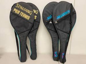lot 22K image: 4 Tennis Rackets with Covers - Spalding Pro Tennis & Alliance Spectra Fiber
