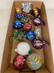 lot 28K image: Collection of Mr. Christmas Musical Ornaments, Hand Painted & Cat Angel Ornament