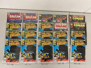 lot 28R image: Lot of Vintage Comics Shazam, Spider-Man, New Mutants, Conan - Various Issues