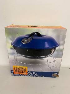 lot 29K image: 14 Inch Portable Charcoal Grill Outdoor Adventure New in Box