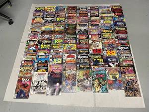lot 35K image: Large Lot of 100 Assorted Comic Books Featuring X-Men, Batman, Superman & More