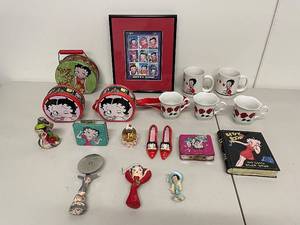 lot 45K image: Betty Boop Collectible Lot - Tins, Mugs, Figurines, and More