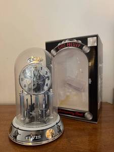 lot 93 image: Elvis Presley 9-Inch Anniversary Clock with Box