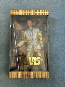 lot 115 image: Barbie Collectors Edition Elvis Presley Doll in Gold Jacket Boxed