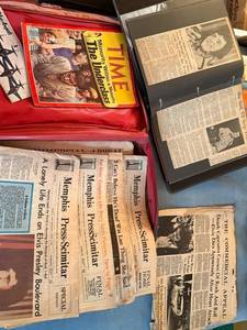 lot 154 image: Elvis Presley Memorabilia Collection Newspapers, Magazines, Clippings & Rolling Stone Cover