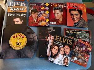 lot 155 image: Elvis Presley Collectors Lot of 9 Books and Magazines