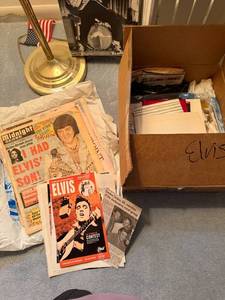 lot 159 image: Elvis Presley Memorabilia Collection with Magazines, Newspapers, and Ephemera