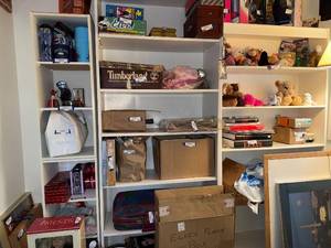 lot 166 image: White Bookcases Set, Contents Not Included