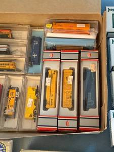 Large Collection of N Scale Model Trains, Sets, Freight Cars, and Accessories