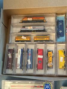 Large Collection of N Scale Model Trains, Sets, Freight Cars, and Accessories