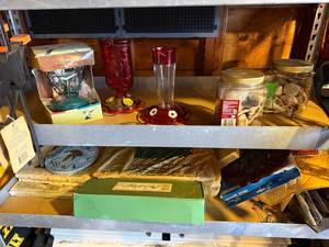 lot 289 image: Group of Bird Feeders Hummingbird Supplies and Garden Decor