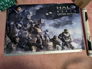 lot 227 image: Set of 3 Large Vintage and Collectible Posters Halo Reach Limited Edition, 1979 Oakland Raiders NFL, 1993 White Bear Winterfest