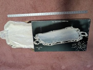 lot 230 image: Silverplated Chippendale Serving Tray with Ornate Handles