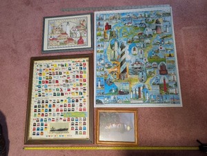 lot 258 image: Collection of 4 Framed Nautical and Lighthouse Prints