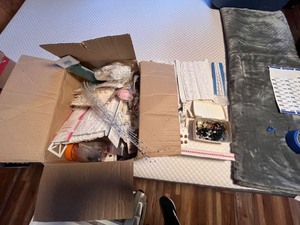 lot 185 image: Large Collection of Sewing and Craft Supplies with Storage Drawers