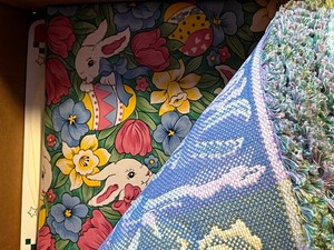 lot 186 image: Collection of Holiday and Floral Table Linens and Placemats