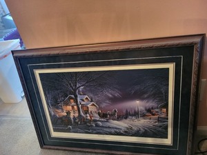 lot 5 image: Framed Terry Redlin Print Winter Wonderland 1992