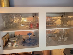 lot 14 image: Collection of Vintage Crystal Glassware and Decorative Dishes