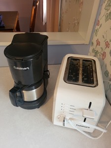 lot 22 image: Cuisinart Coffee Maker and 2-Slice Toaster Set