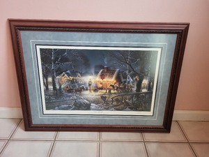 lot 57 image: Terry Redlin Sweet Memories Framed Art Print 26x35