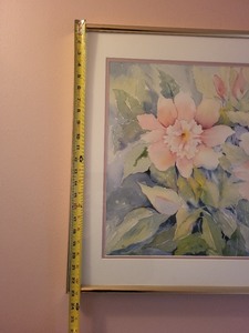 lot 68 image: Framed Watercolor Floral Artwork Signed by Danna 24x31 Inches