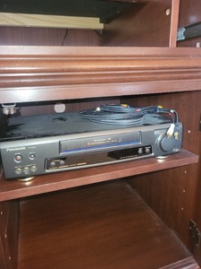 lot 46 image: Panasonic PV-8664 VCR Player with AV Cables