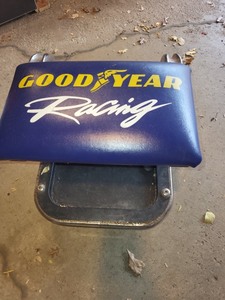 lot 300 image: Goodyear Racing Mechanic Creeper and Twin Halogen Work Light Stand