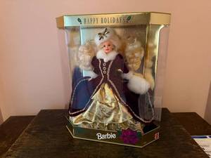 lot 123 image: Special Edition Happy Holidays Barbie Doll in Original Packaging