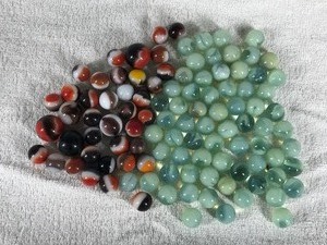 lot 204 image: Lot of Collectible Marbles with Some Shooters