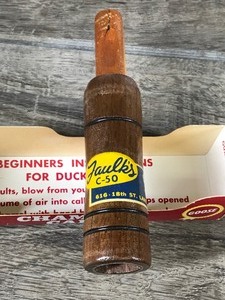 lot 220 image: Vintage Faulks Crow Call in Original Box with Manual