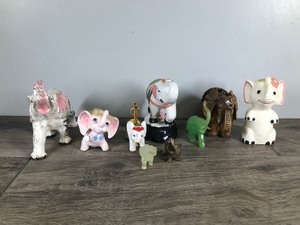 lot 224 image: Lot of 9 Collectible Elephant Figurines