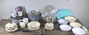 lot 280 image: Lot of Pots and Pans - Coffee Cups - Bowls and More - see description for info