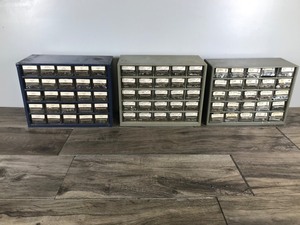 lot 287 image: 3 - 25 Drawer Hardware Organizers Full of Hardware - Cotter Pins - Nuts - Rivets - Bolts and More