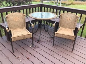 lot 5 image: 3 - Piece Outdoor Patio Furniture Set