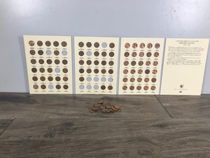 lot 301 image: Book of Lincoln Memorial One Cent Pennies & Lot of 33 - 1982 Pennies