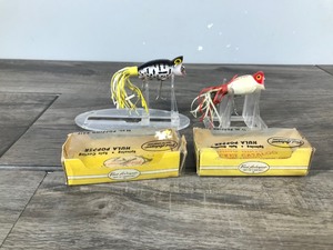 lot 326 image: 2 - Collectible Fred Arbogast Hula Popper Fishing Lures with Boxes and Paperwork