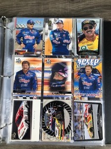 lot 339 image: Binder Full of NASCAR Trading Cards & More - Some Autographs