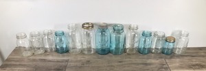 lot 347 image: Lot of 13 Vintage Canning Jars - Presto - Ball - Atlas - Kerr