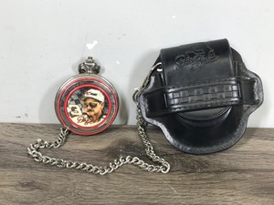 lot 356 image: Nascar Dale Earnhardt Pocket Watch-Franklin Mint With Leather Case