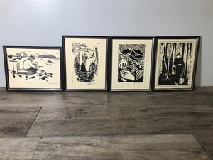 lot 395 image: Lot of 4 Art Framed Pictures - 3 are signed with dates and 2 of them are numbered